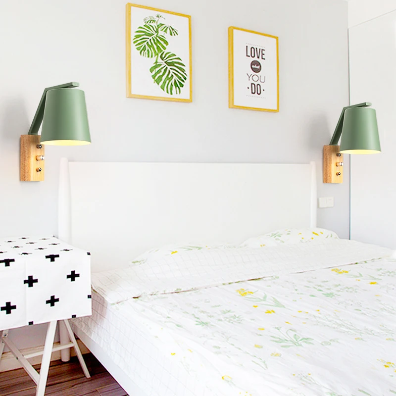 

Nordic Creative LED Wall Lamp Wood Sconces for Hall Bedroom Corridor Lamp Restroom Foyer Bathroom Reading Wall Light Room Decor