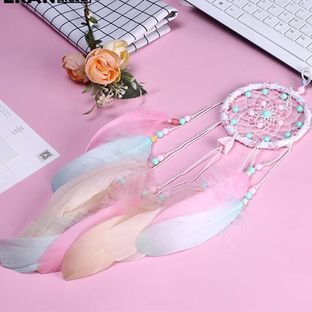 Дерево жизни перо Ловец снов девушки подарок комната украшения для дома розовая