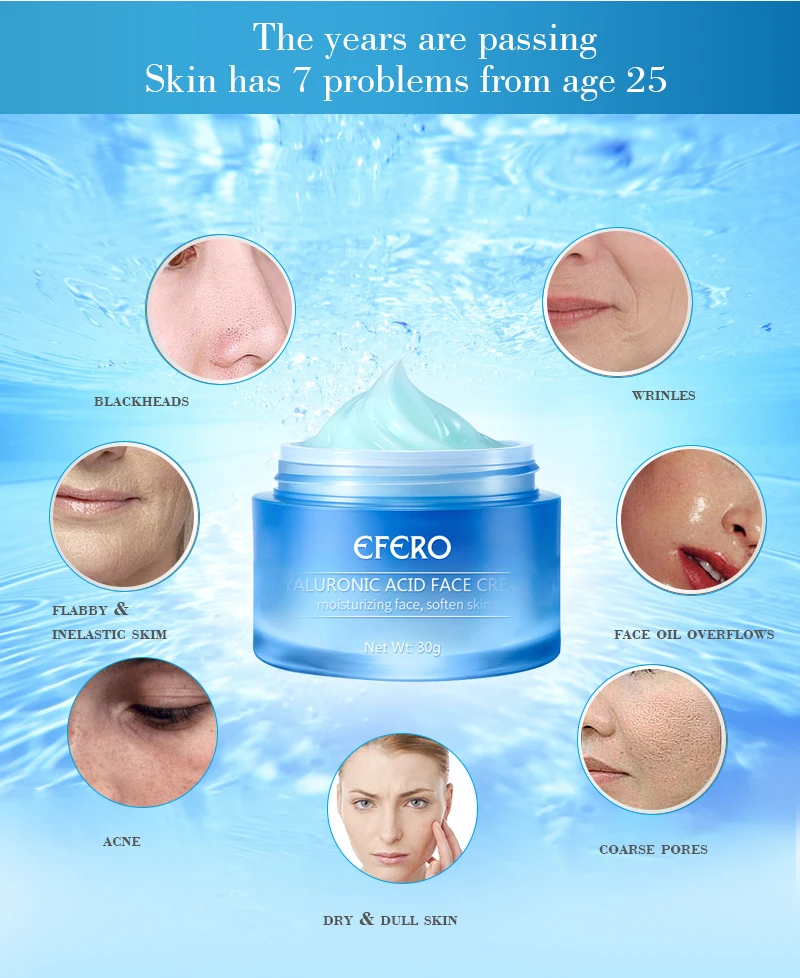 Отбеливающая Сыворотка для лица EFERO крем с гиалуроновой кислотой Омолаживающая