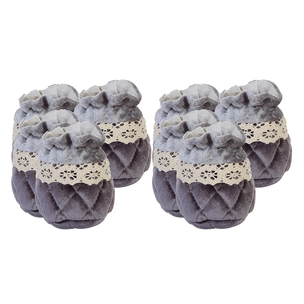 8 шт противоскользящие носки для ног стула серый цвет эффективно снижают уровень