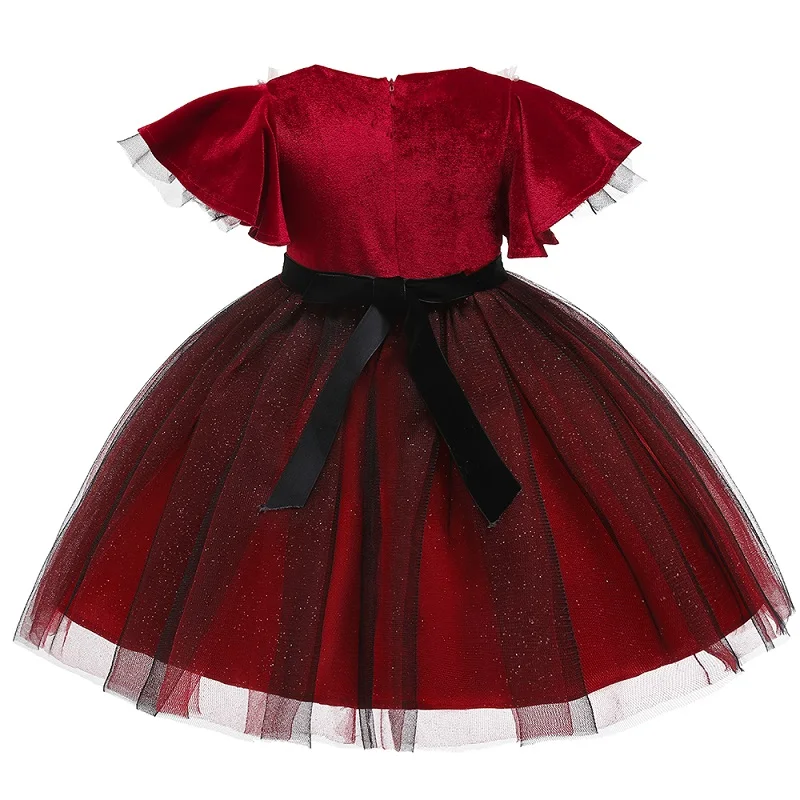 Цветочное детское свадебное платье для подружки невесты кружевное с лепестками