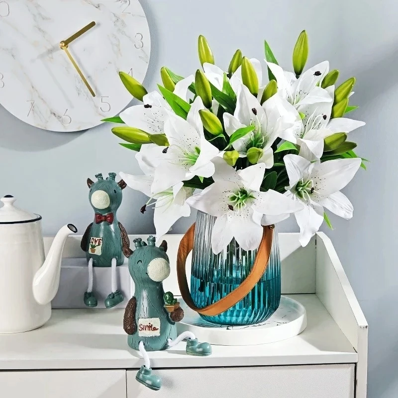 

Artificial Flower Lily Silk Flower, Single 70cm, Home Decoration Vase Flower Arrangement, Creative Wedding Scene Arrangement,