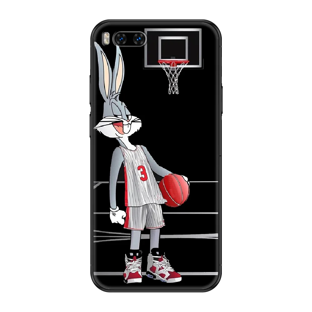 

Cartoon Cute Bugs Bunny Phone case For Xiaomi Mi 6 8 9 A1 2 3 Max3 Mix2 Mix2S X T Lite Pro black luxury shell soft waterproof