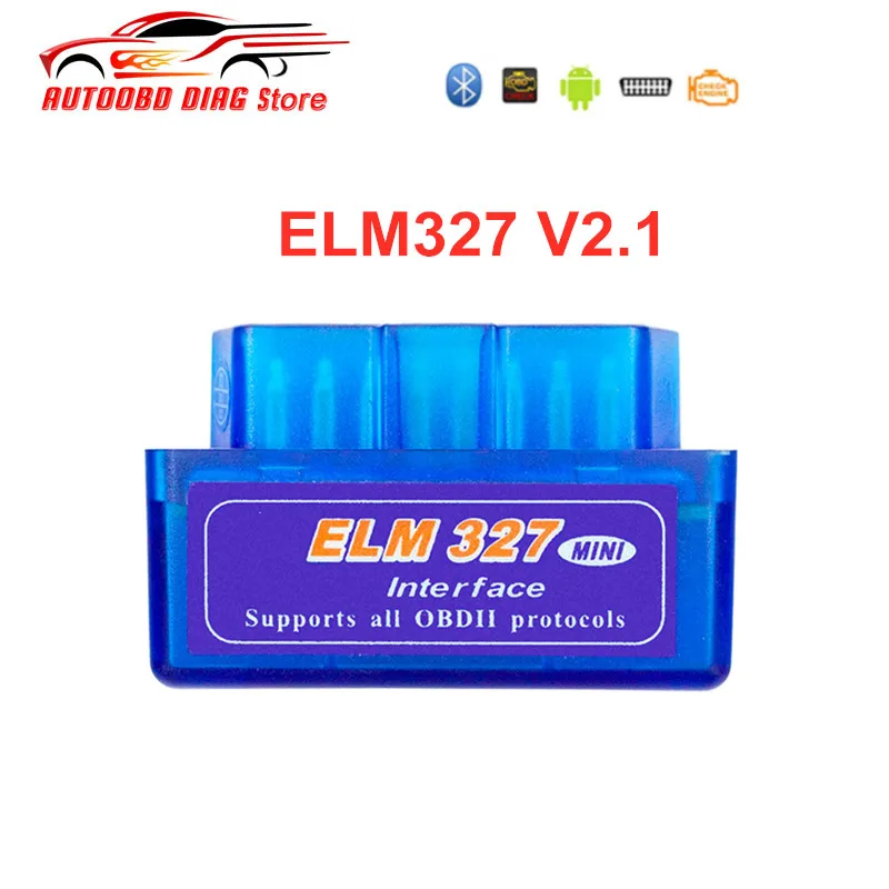 Новый диагностический инструмент V2.1 MINI ELM327 Bluetooth OBD2 ELM 327 автомобильный