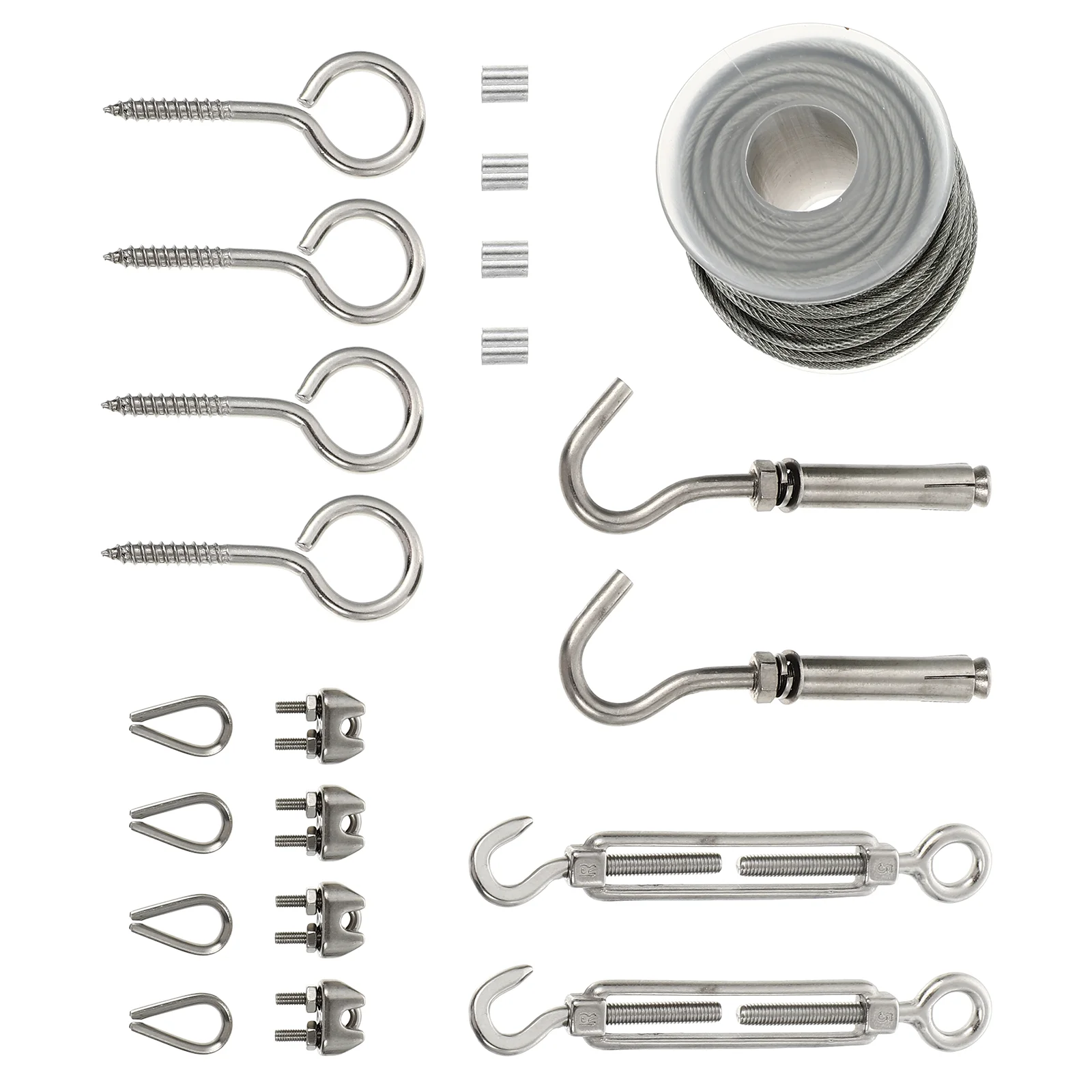 

1 Set Practical Wire Rope Hanging Wire Kit Stainless Steel Rope Heavy Duty