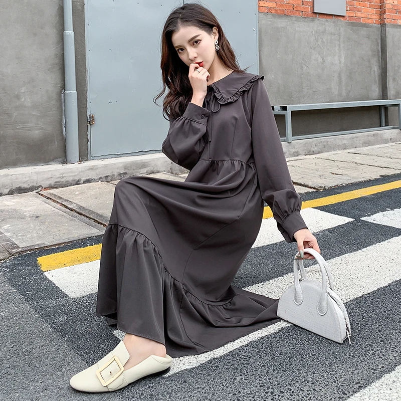 Женское шифоновое платье с бантом Mozuleva однотонное свободное богемное длинными