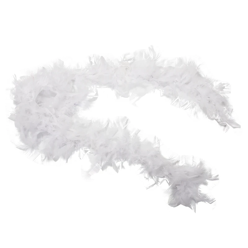 

White Feather Boa Fluffy Craft Decoration 6.6 Feet Long