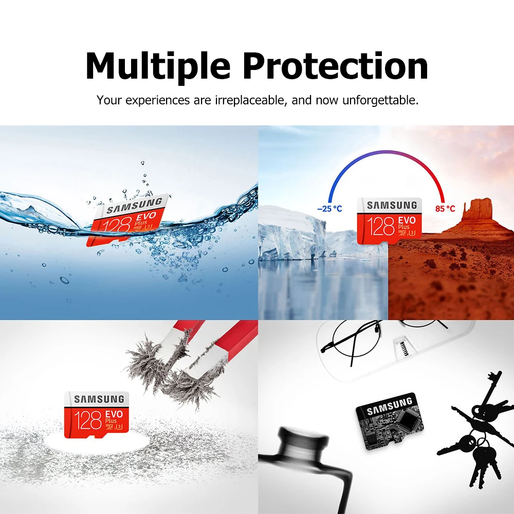Карта памяти SAMSUNG EVO для телефона U1/U3 Micro SD 32 Гб/64 Гб/128 Гб/256 Гб/512 Гб флеш-накопитель