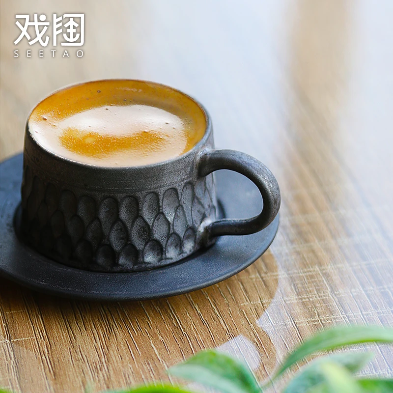 Ретро японская фарфоровая кофейная чашка ручная роспись Простые керамические