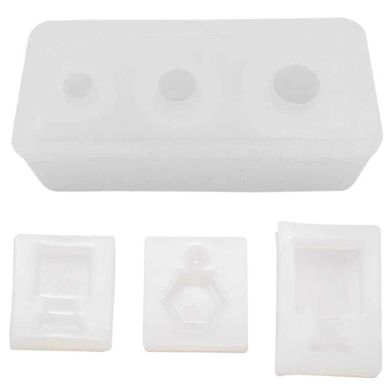 

4 Pcs Perfume Bottle Epoxy Resin Shape Mold With Silicone Mold Egg Molds