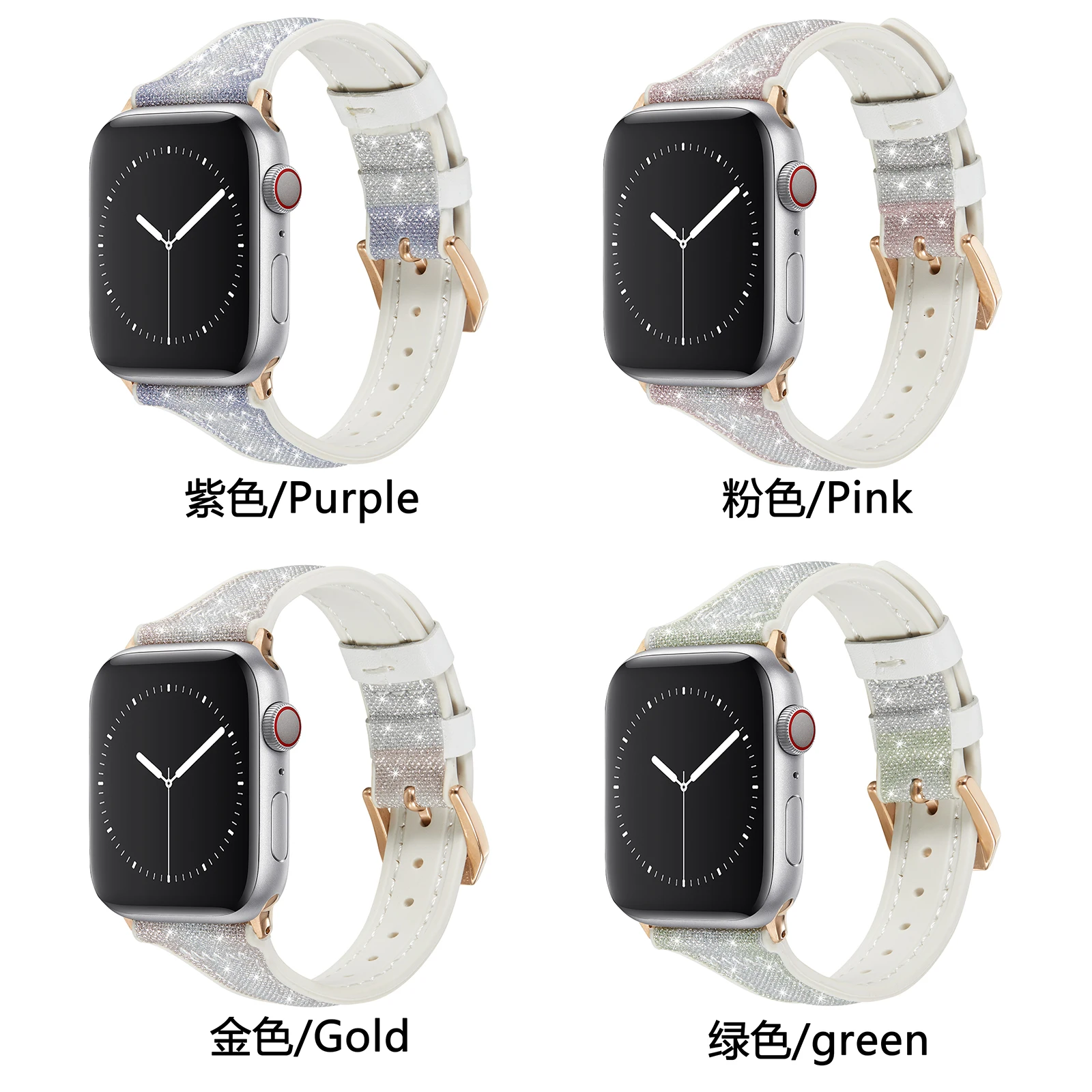 

leather Strap For Apple Watchband 40mm 44mm 38mm 42mm mix lines watchband smartwatch bracelet iWatch series 6 5 4 3 se band