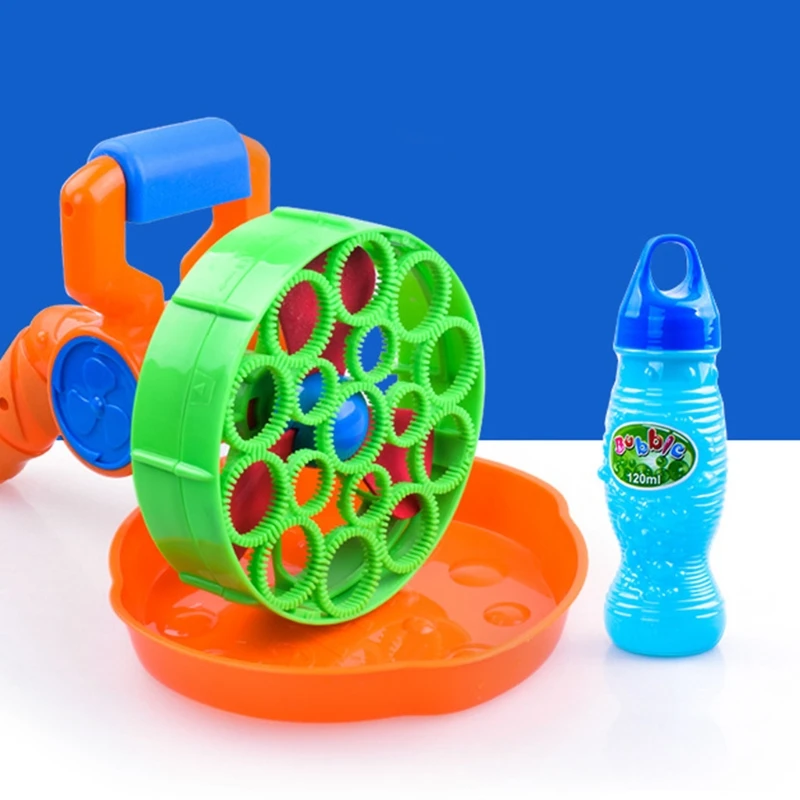 

D7WF Kids Outdoor Backyard/Summer Swimming Pool Automatic Bubble Toy with Light&Soud Portable Water Toy Kids Summer Toy