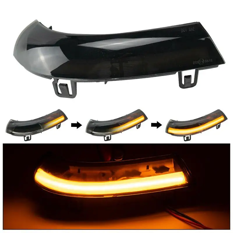 

2pcs Dynamic Turn Signal Light LED Side Wing Rearview Mirror Indicator Blinker Light For Vw Mk5 Golf Passat Eos Jetta