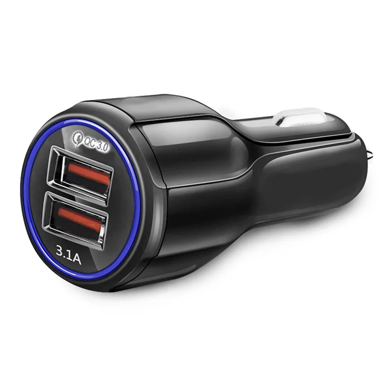 Hotest Car Charger Dual Port QC3.0 Fast Charge 39W USB 6A For Mobile Tablets Dropshipping | Мобильные телефоны и