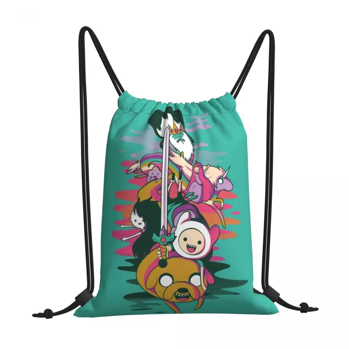 

Многофункциональные сумки на шнурке с принтом Финна и Джейка, для мужчин и женщин