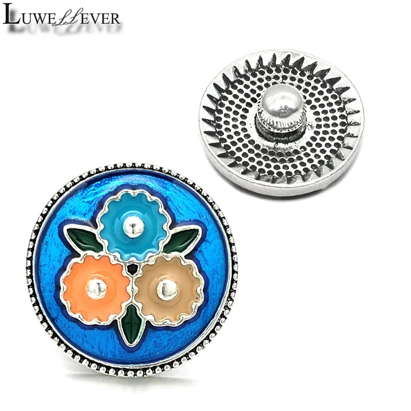 

Luwellever Component w096 Crystal 18mm Metal Snap Button For Bracelet Necklace Interchangeable Jewelry Accessorie Findings