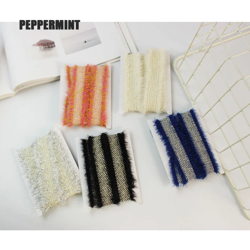 1 ярд 3 см серебряная твидовая тесьма зимняя меховая отделка тканые кружевные