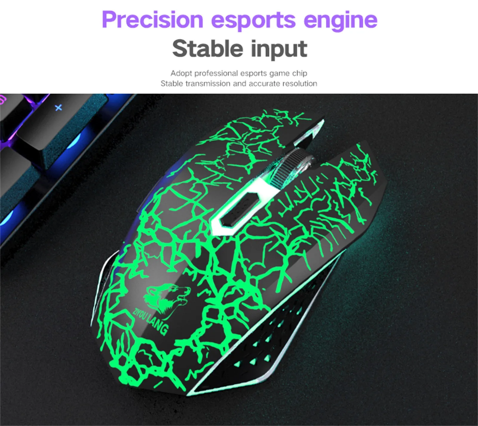 

Rechargeablle Wireless Keyboard Computer Mouse Gamer Sets Rainbow Backlit Gaming Keyboards 2400DPI Gaming Mouse For PC Laptop