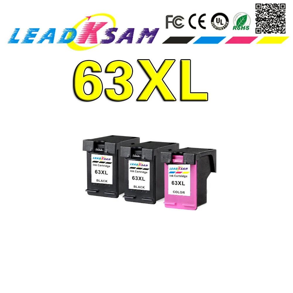 Картридж с чернилами 63XL совместимый hp 63 для принтеров hp63 Officejet 3833 5255 5258 4650 3830 DeskJet
