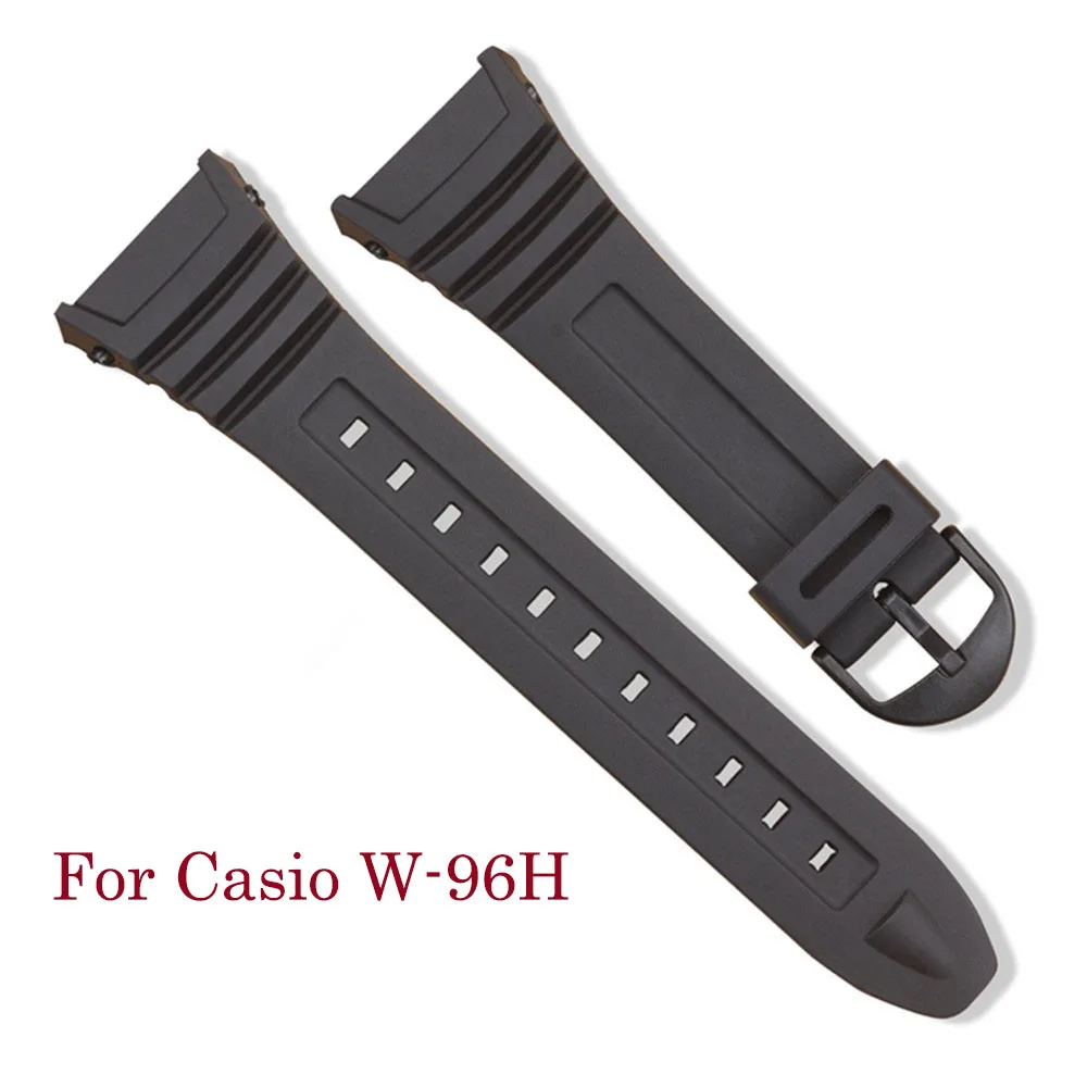 

Silicone Watch Band For Casio W-96H Strap Watch Accessories Refit Watch Strap 18mm Replace Electronic Wristwatch Bracelet