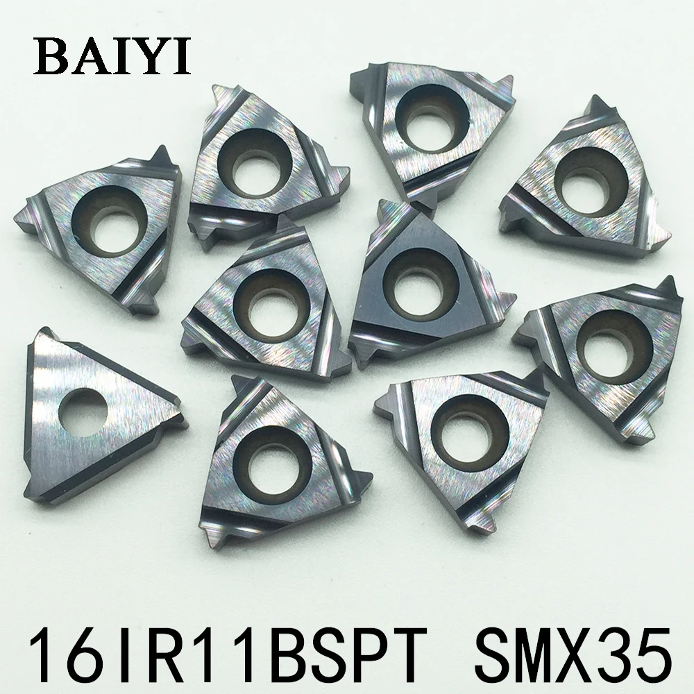 

10pcs 16IR 11BSPT SMX35 CNC thread carbide insert machining stainless steel and steel