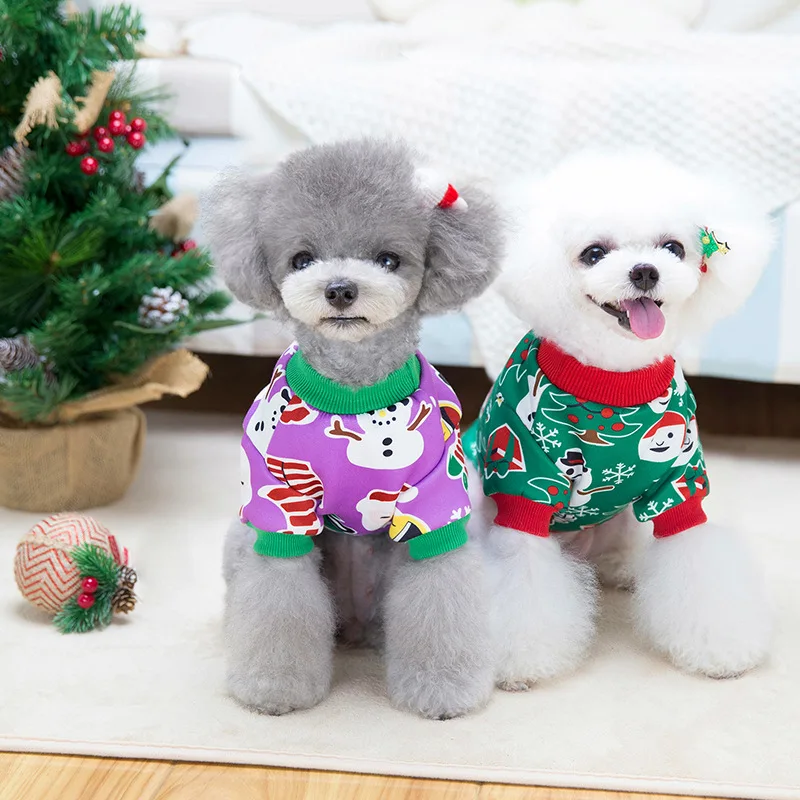 

Christmas Dog Clothes Cotton Pet Clothing Hoodies For Small Dogs Cats Vest Shirt Puppy Dog Costume Chihuahua Yorkies Outfit