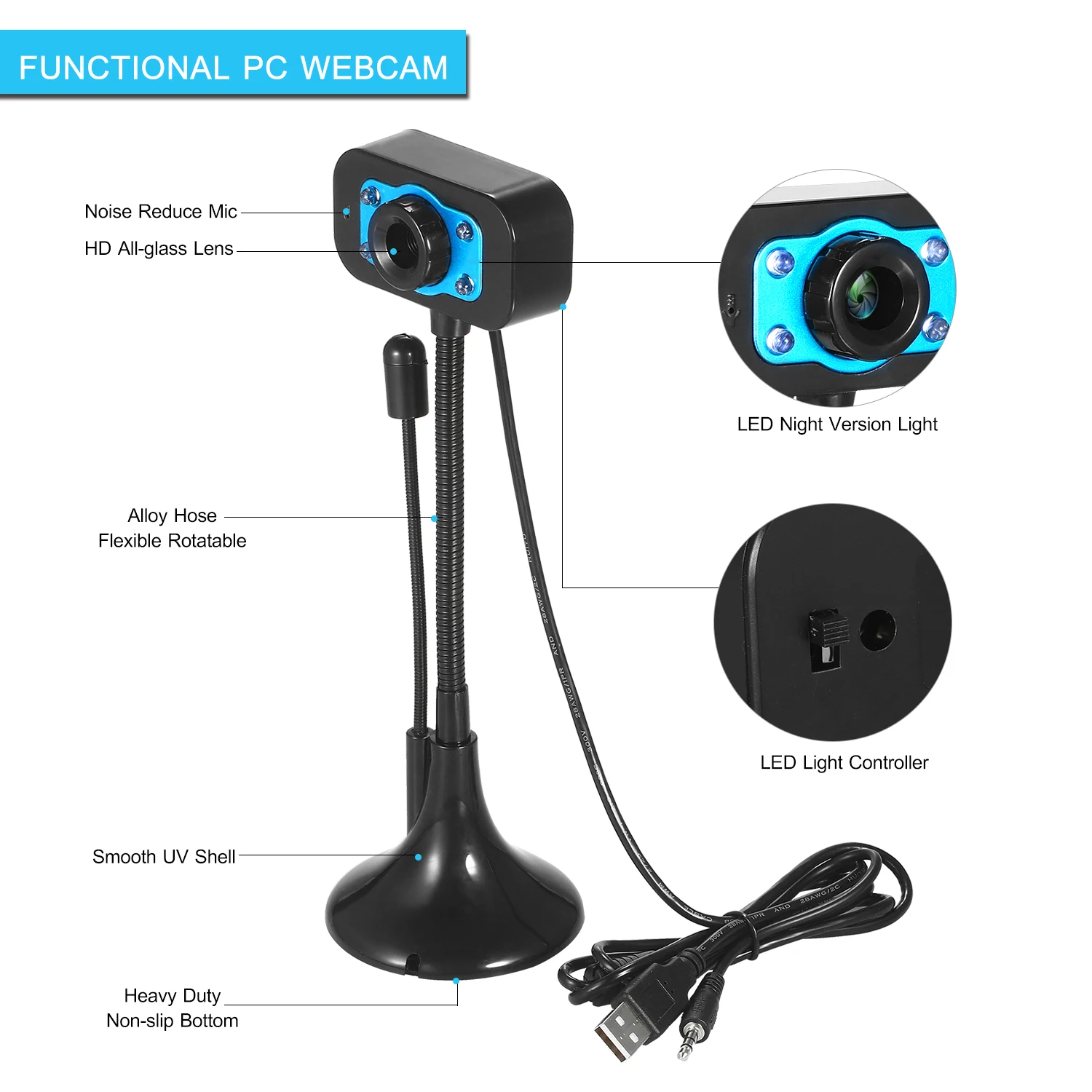 

flexible usb webcam 480p web cam Laptop Computer Camera with Micophone Mini Plug and Play Flexible Rotatable stander web Camera