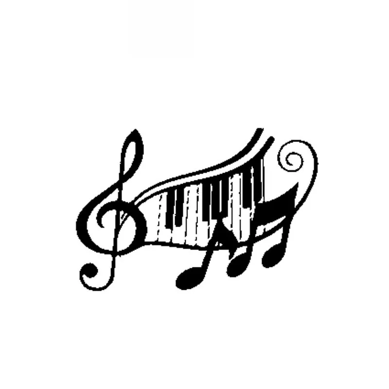 

Creative Music Rock Piano Symbol Fashion Car Stickers Art Stickers Pvc Decals Suitable for Various Models Black/white, 18cm*12cm