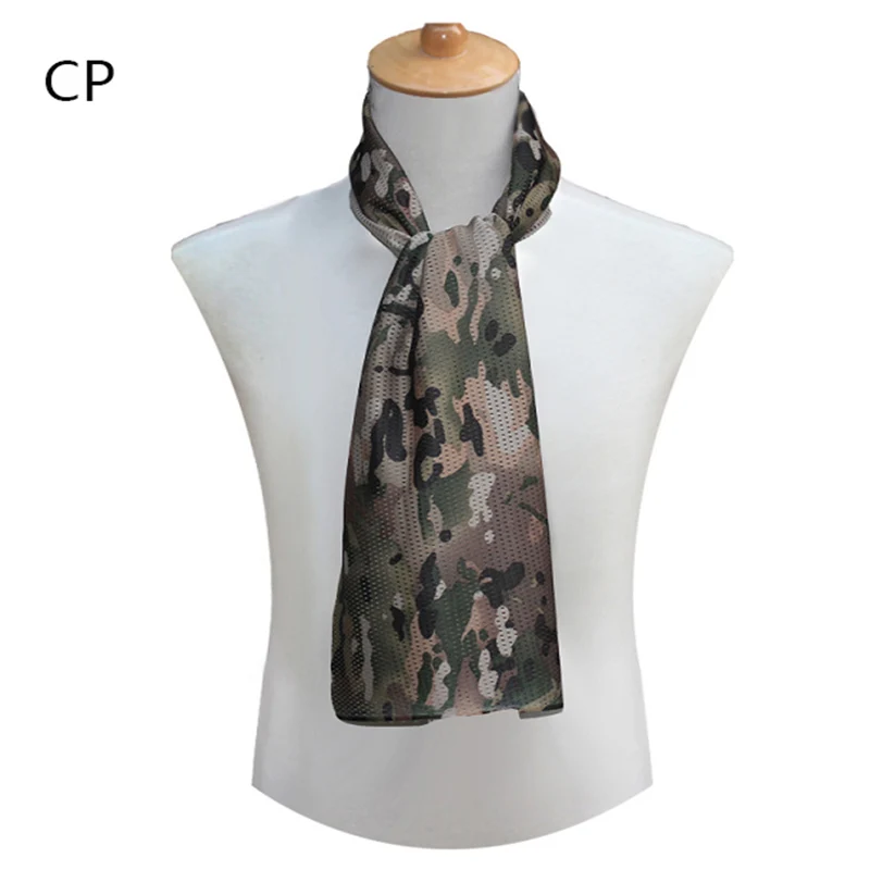 Тактический Камуфляжный Военная сеть шарф сетчатый мужской дышащий Шарф для