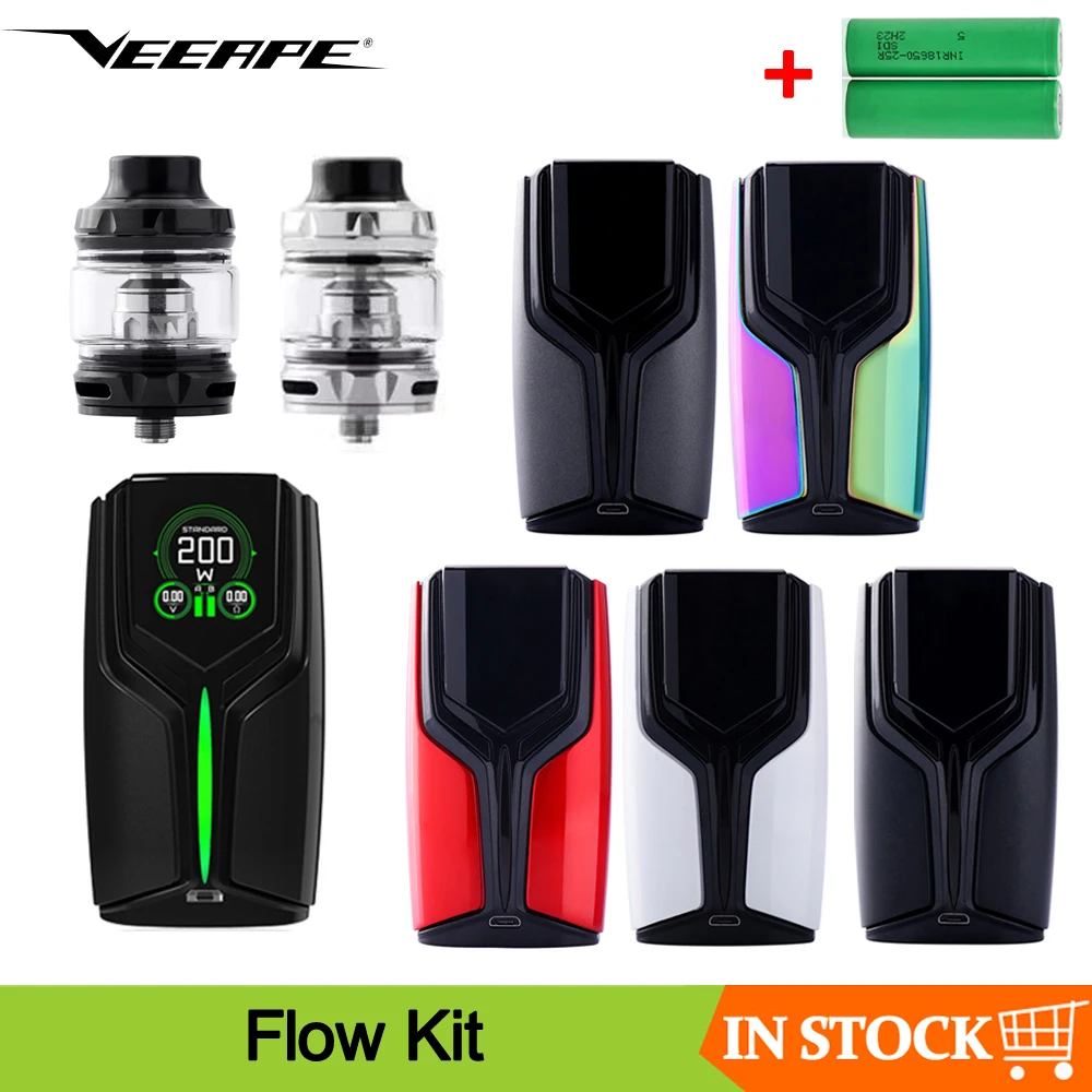 Оригинальный комплект Flux Vape 200 Вт коробка мод с 25 мм поток Pro SubTank распылитель для