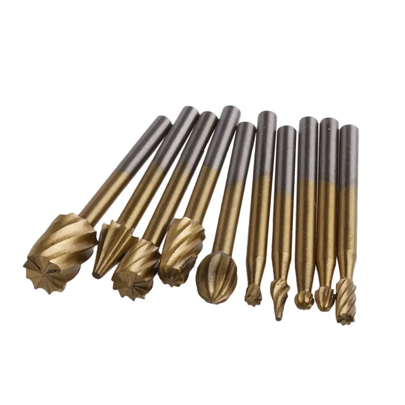 

10 Pcs Engraving Cutter Woodworking Tools Grinding Electric Rotary File Head