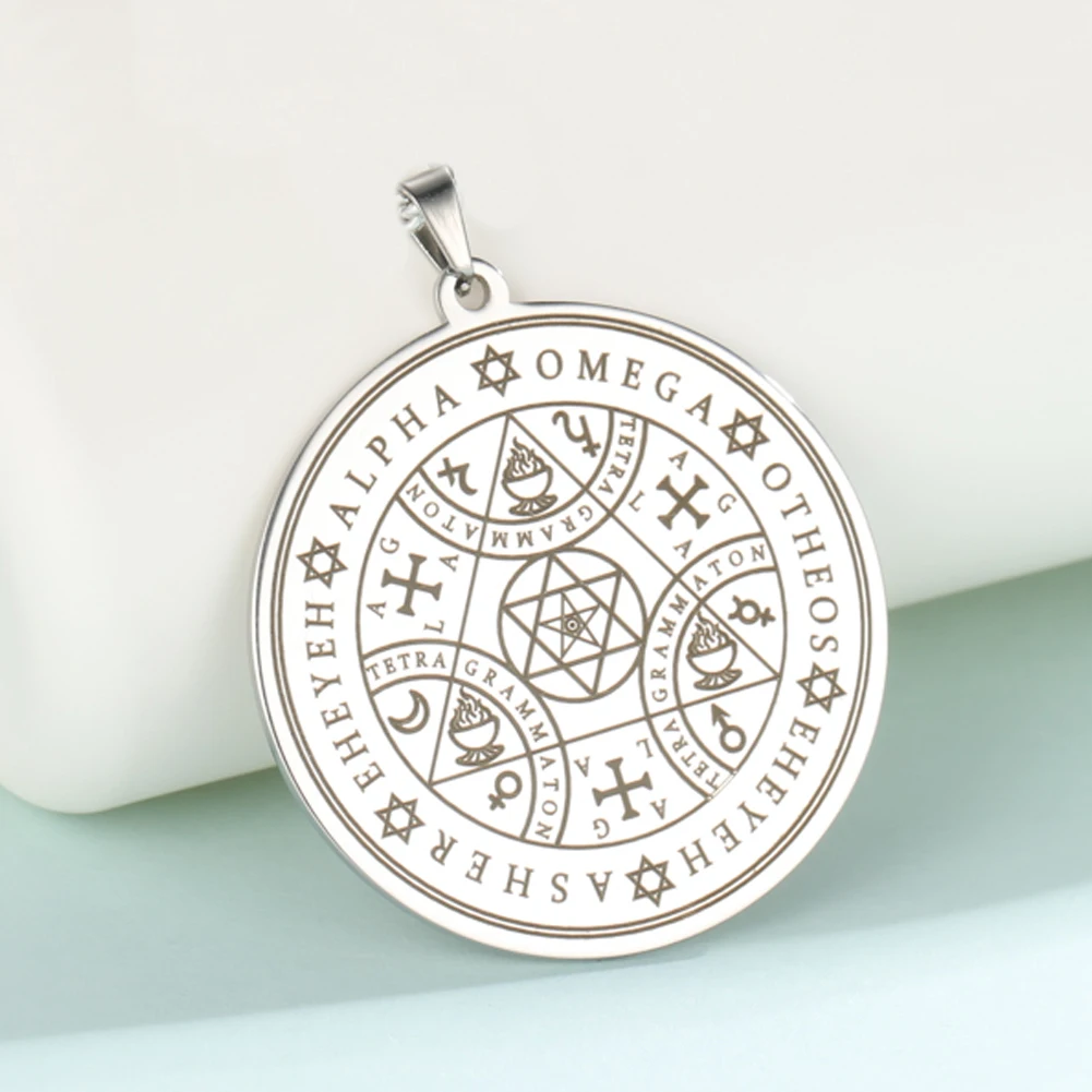 Dawapara Tetragrammaton Amulet Подвеска для ожерелья Enochian Angel волшебный амулет AGLA колье с