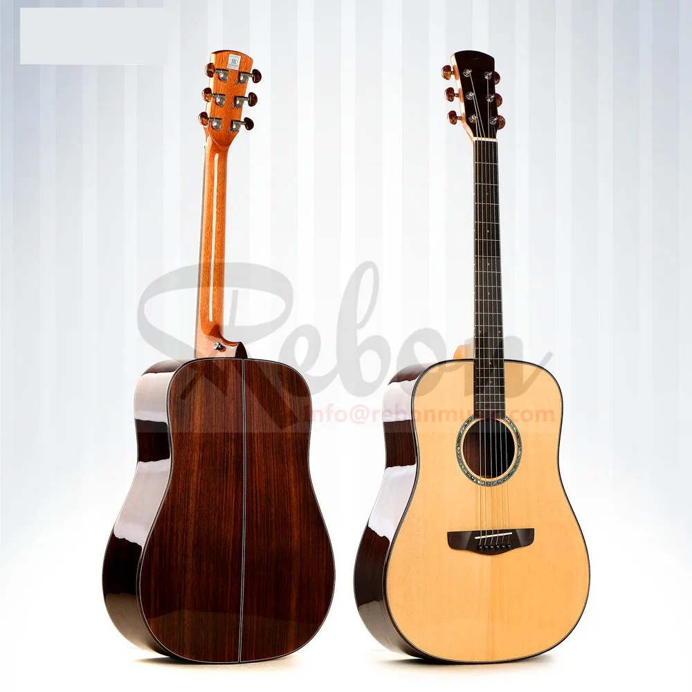 

41 Inch All solid Spruce&Rosewood Acoustic Guitar