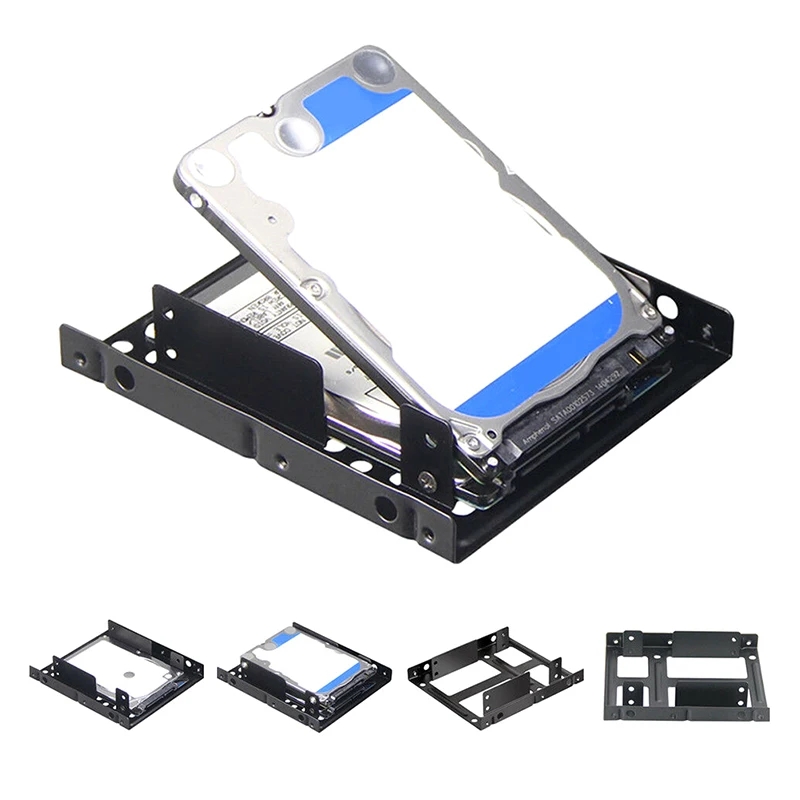 

Кронштейн для жесткого диска от 2,5 до 3,5 дюйма, двойной настольный SSD Монтажный кронштейн, внутренний адаптер для украшения