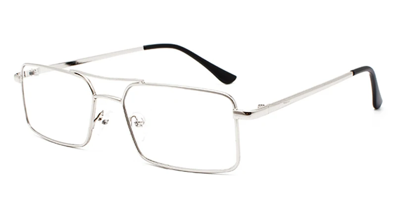 silver with clear Peekaboo мужские прямоугольные Солнцезащитные очки женские Ретро золотые металлические прозрачные красные желтые синие мужские солнцезащитные очки Квадратные летние аксессуары - Цвет линз: silver with clear