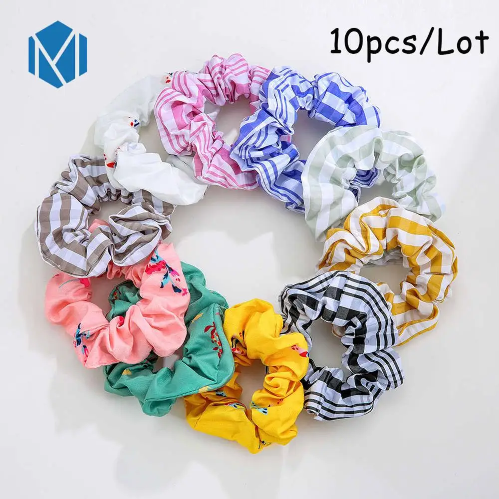 10PCS-B M MISM 11 шт. винтажные леопардовые бархатные резинки для волос для женщин и девочек, шелковые эластичные полосы обруча для волос, набор модных аксессуаров для волос - Цвет: 10PCS-B