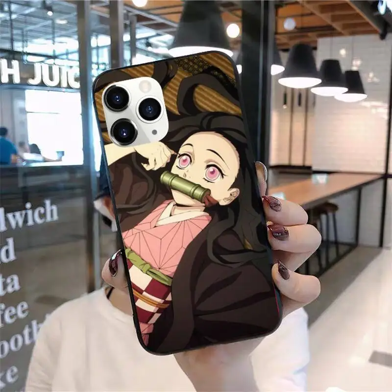 

Kamado Nezuko Kimetsu no Yaiba Demon Slayer Phone Case for iPhone 11 12 pro XS MAX 8 7 6 6S Plus X 2020 XR Mini