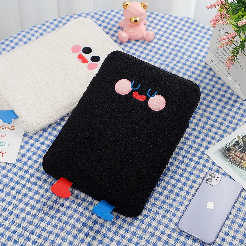 

Cartoon Cute Plush Ipad Tablet Case for Girls Cover Protective Pouch for Apple Ipad Laptop Sleeve 11 Inch Laptop Bags New