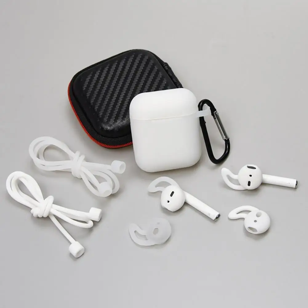 7 шт./компл. набор аксессуаров для Airpods 1 силиконовый чехол наушников 2 затычка ушей
