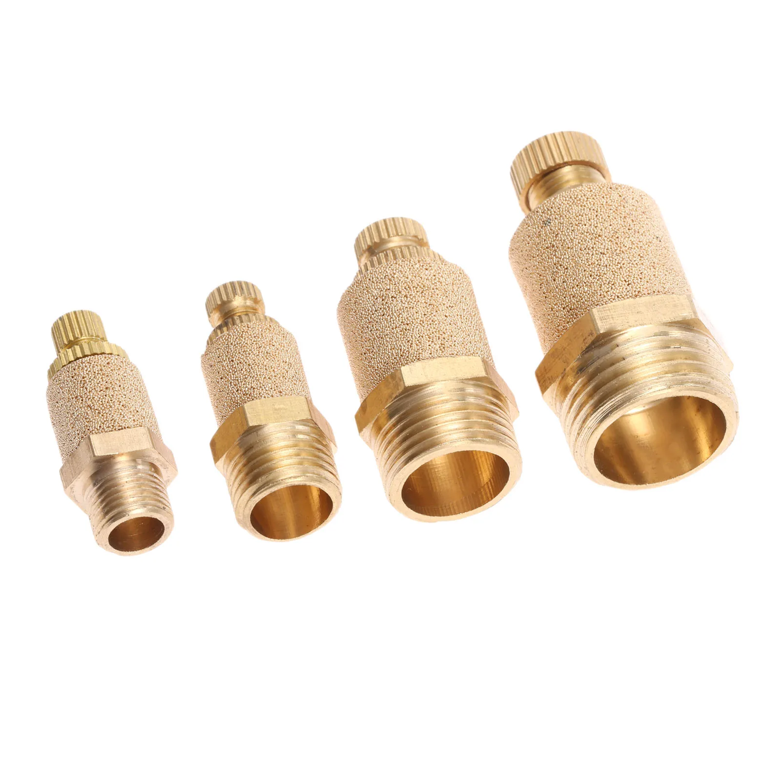 1Pc Brass Pneumatic Muffler Silencer Air Filter Flow Speed Controller Sintered 1/8&quot 1/4&quot 3/8&quot 1/2&quot Threaded SLL-01/02/03/04 -