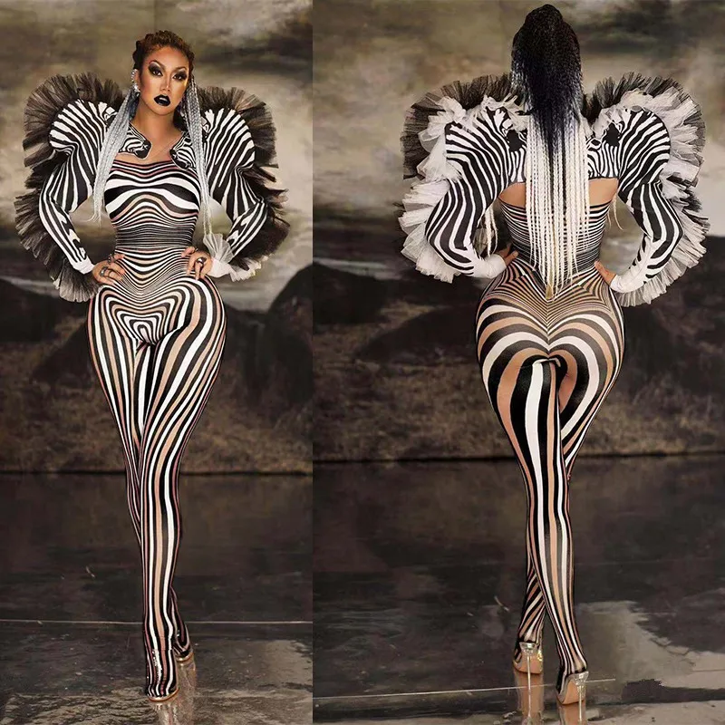 Сценический наряд бар DS танец Косплей Боди костюм выпускная модель шоу одежда