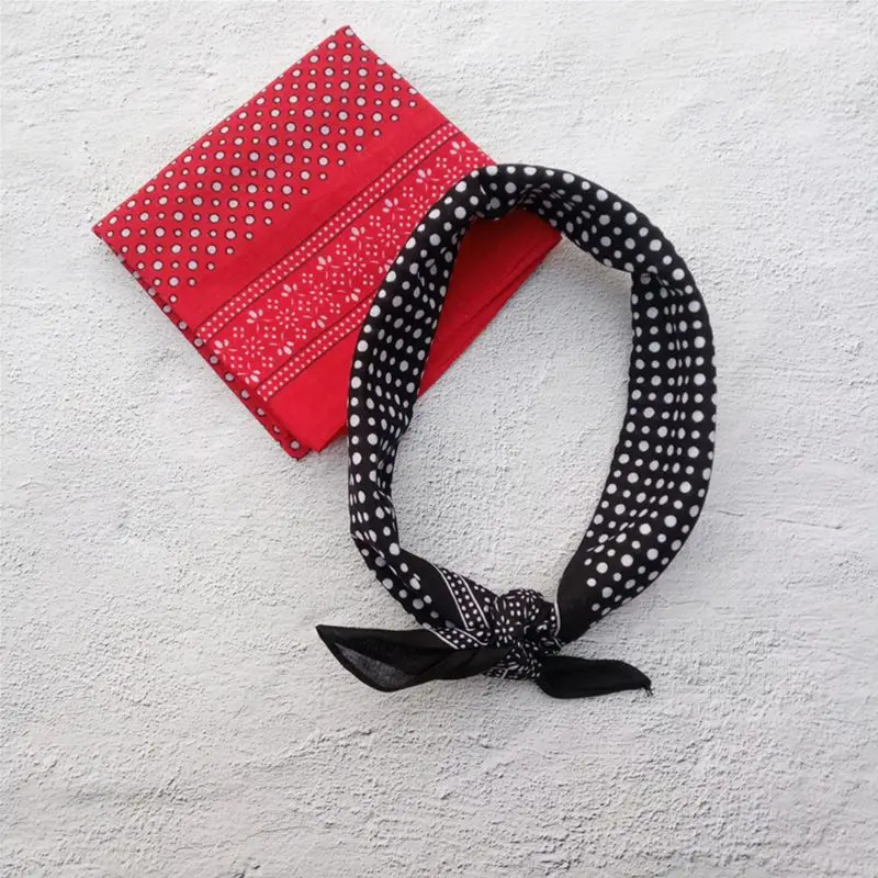 

Bohemian Vintage Polka Dot Floral 50x50CM Unisex Cotton Sport Pocket Square Scarf Headband Bandana Hip-Hop Wristband Hair 85WB
