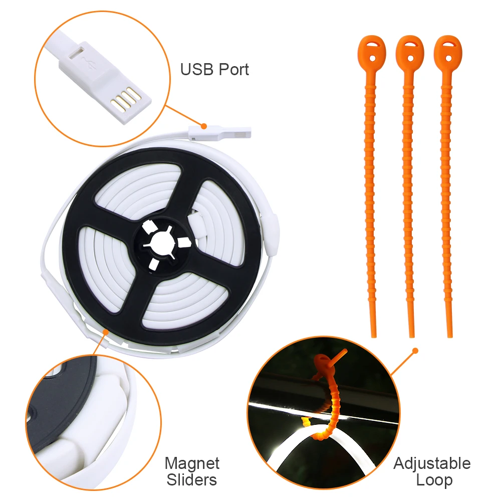 RGB Светодиодная лента гибкая освещения с батарейным отсеком Водонепроницаемая