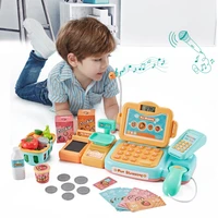 supermarket checkout counter 24pcs foods goods simulation toys girls shopping toy kids pretend play shopping cash register set