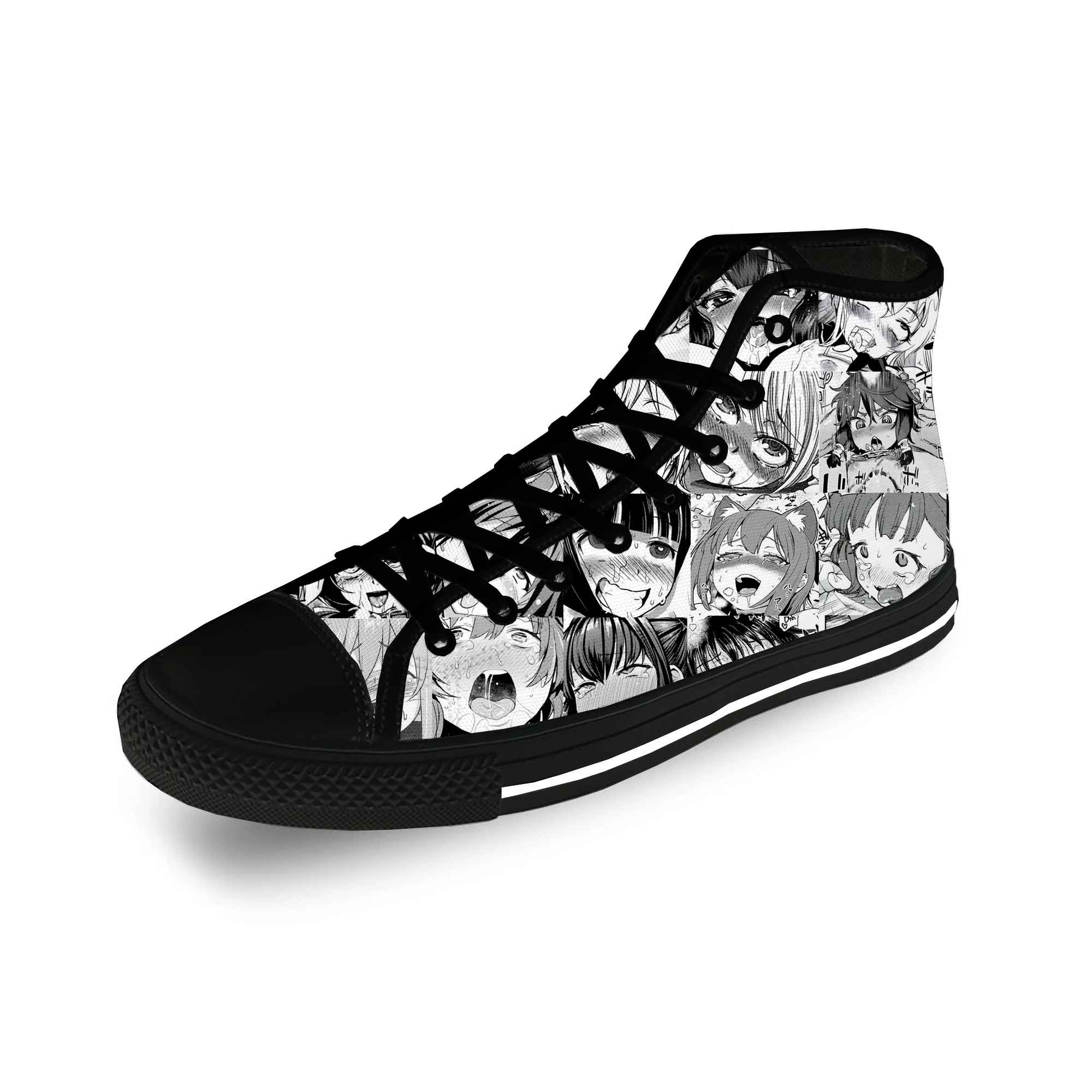

Anime Cartoon Manga Sexy Lewd Ahegao Hentai Funny Casual Cloth Shoes High Top Lightweight Breathable 3D Print Men Women Sneakers