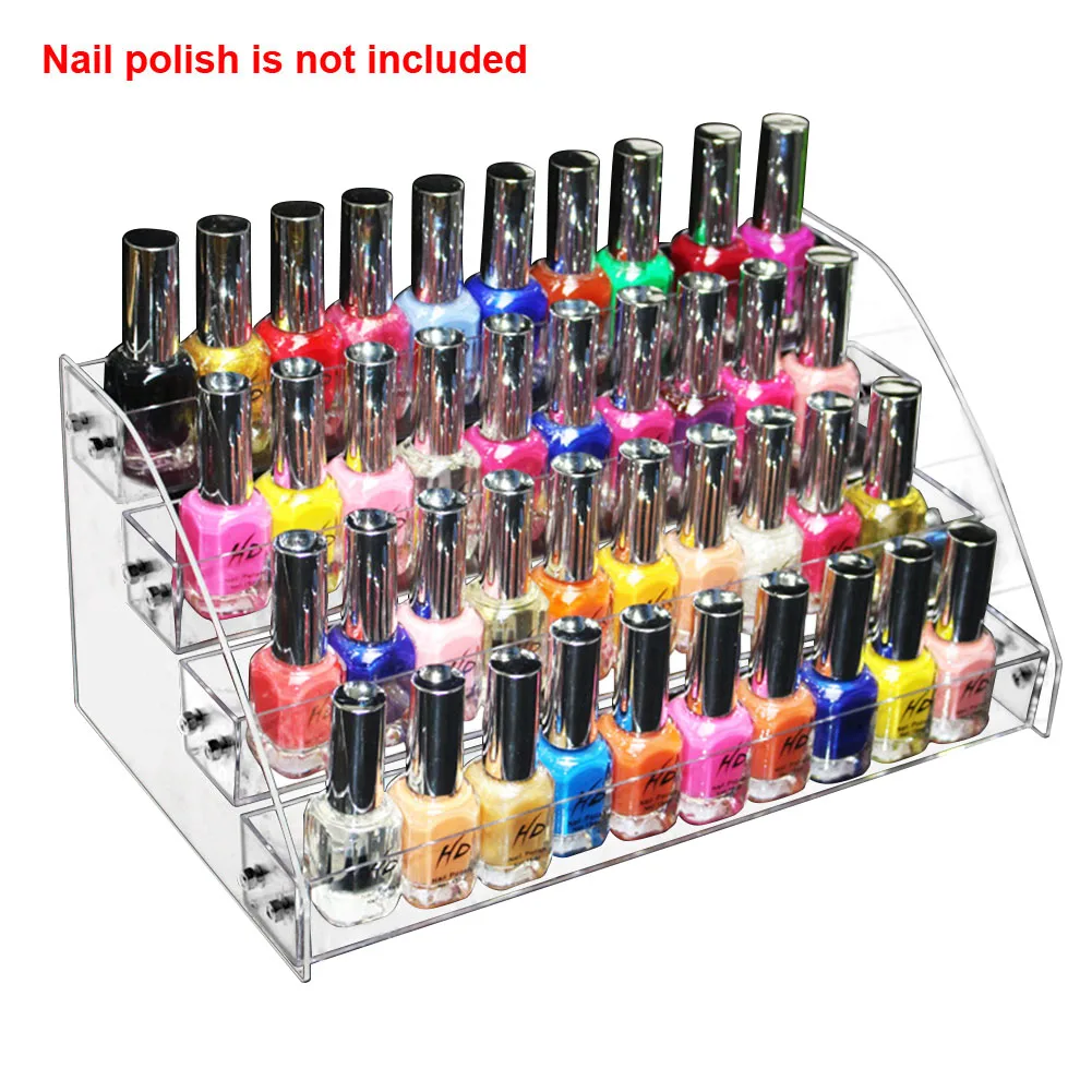 Стеллаж для ногтей акриловый многослойный прозрачный стойка хранения лака