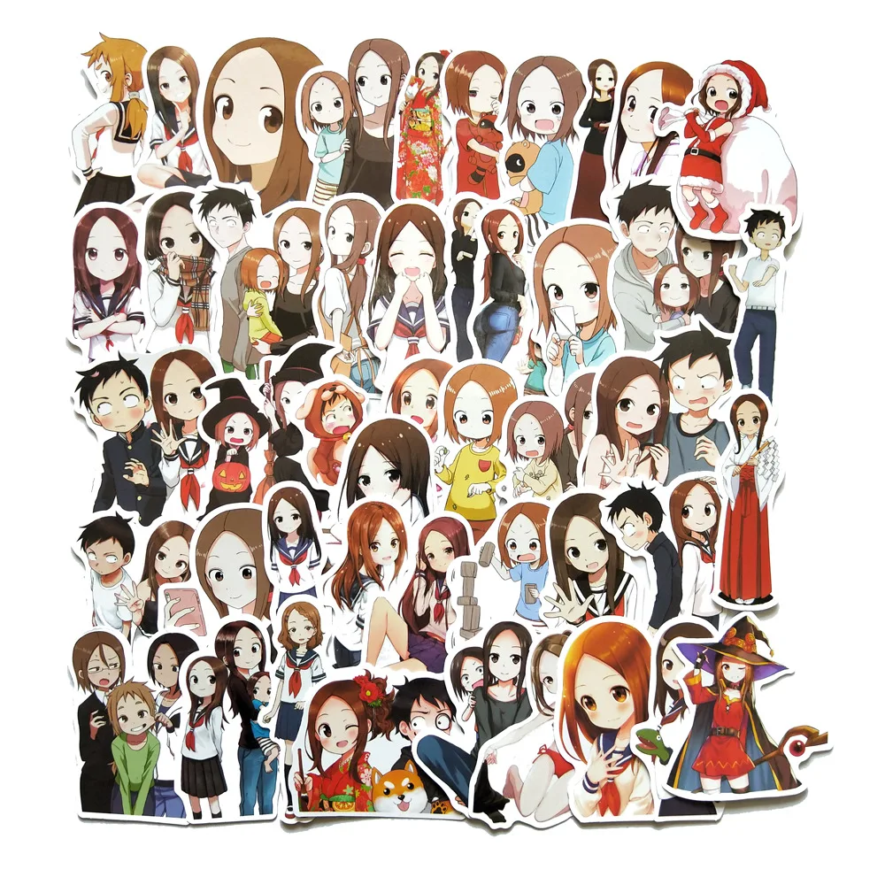

10/30/45Pcs Teasing Master Takagi-san Stickers Waterproof Decal Laptop Motorcycle Luggage Snowboard Fridge Phone Car Sticker