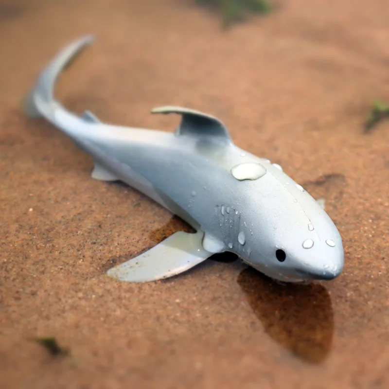 

15.5*8.5*4.5cm new small shark children simulation solid marine life animal undersea life great white shark model toy