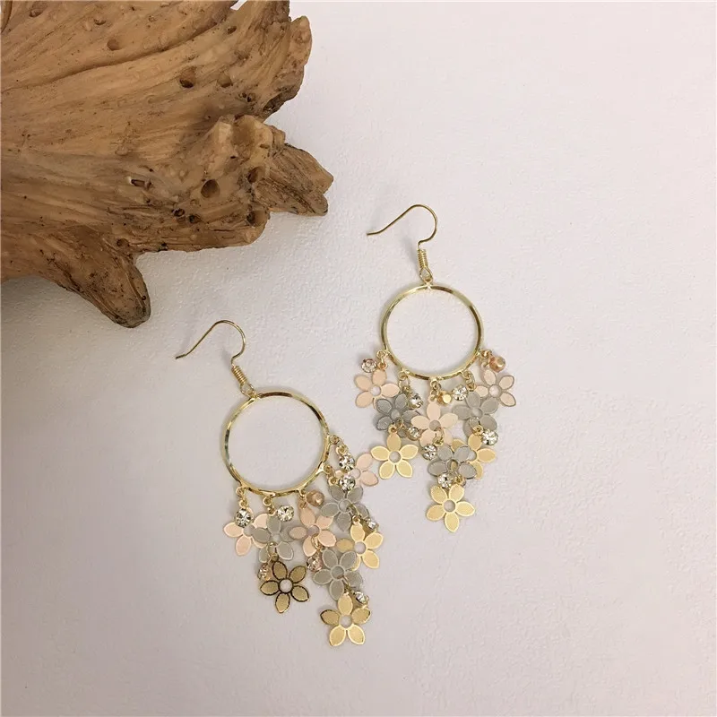 

Earrings For Women Simple Metal Flowers Earrings Sweet Cute Student Women Jewelry