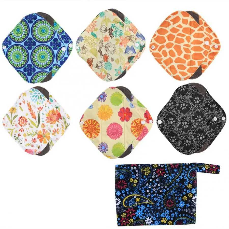 Моющийся влажный мешок 1 шт. + 6 многоразовые тканевые гигиенические